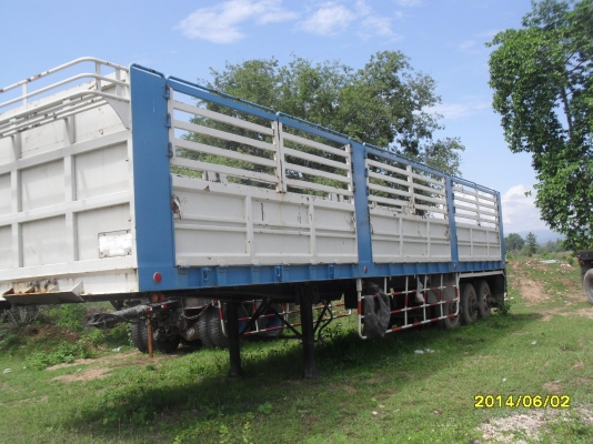 หางพ่วงเซมิ แบบสามเพลา อู่ราชบุรี ยาว 12.5 เมตร พื้นสวย มีทะเบียนครบ