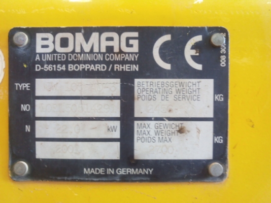BOMAG BW100AD-3 # 101150514291