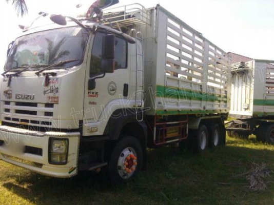 รถบรรทุก 10 ล้อ ISUZU FXZ360 พร้อมหางพ่วง 12 ล้อ