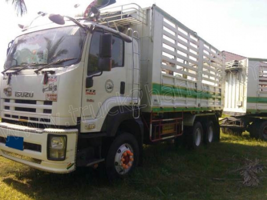 รถบรรทุก 10 ล้อ ISUZU FXZ360 พร้อมหางพ่วง 12 ล้อ รถบรรทุก 10 ล้อ ISUZU FXZ360 พร้อมหางพ่วง 12 ล้อ