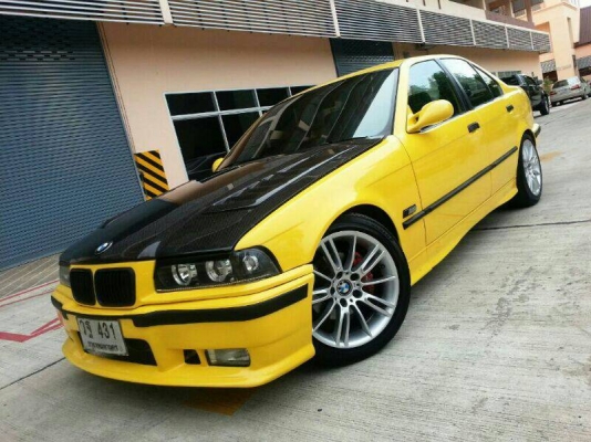 ขายE36 BODY 325  เครื่อง1J-GE ติดLPG ชุดแต่งM3  ล้อM5  ฝาหน้าCARBON สีเหลืองY77 FERARI รถสวย สีสวย มีเสน่ห์