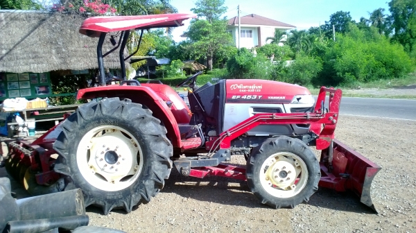 ยันมาร์45แรง สภาพเหมือนในรูป ยางต็ม สีเดิม เครื่องดี ราคาไม่แพง/พร้อมอุปกรณ์ 2 ชิ้น ดันหน้า/ผานพรวน โทร 081-0745778 ลุงโหนก