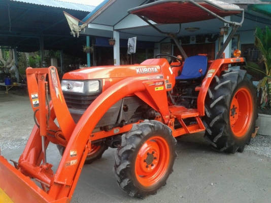 หล่อขั้นเทพครับ..คูโบต้า L4508 อุปกรณ์ใบดันหน้า และ ผานพรวน