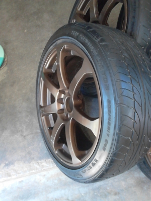 แม๊กสวยๆ ขอบ 17 ขนาด 4 รู  พร้อมยาง 205/45R17   17X7JJ  มี 4 ล้อ TEL.081-427-3941