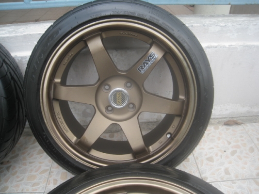 ขายล้อแม็กมือสอง TE37sl 17"x หน้า 8" et35,หลัง 9" et40 4รู100 +ยางปี13 สนใจติดต่อเล็กคลองสามครับ 081-3747940