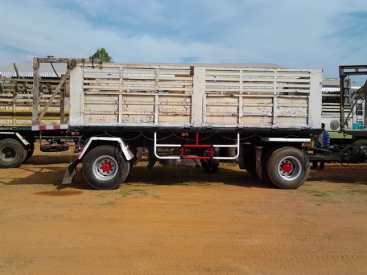 ขายด่วน ลูกพ่วง 2 คานดั๊มพ์ กระบะดั๊มพ์เหล็กคอกสูง 5 ไม้สภาพดีไม่มีผุ ช่วงล่างดี ยางสภาพ 70\% พร้อมใช้งาน เอกสารเล่มทะเบียนครบพร้อมโอน ราคาต่อรองได้ครับ