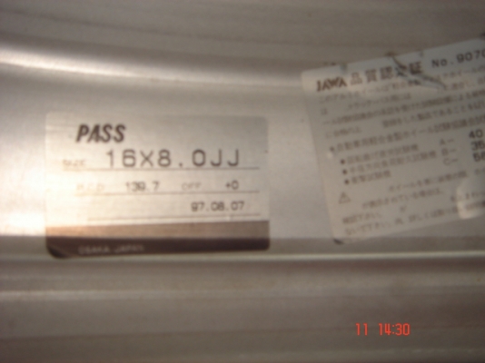 ขายแม็ก 3 ชิ้นแท้ 16x8 +0 16500