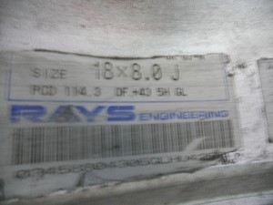 ขายแม็ก work GTN 18 5h1143 แท้ญี่ปุ่น