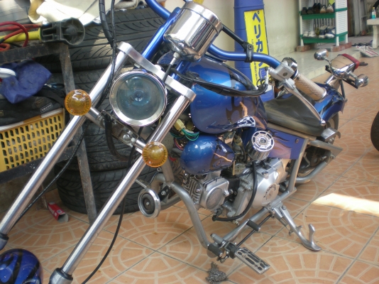 มอเตอร์ไซชอปเปอร์ขนาดเล็ก