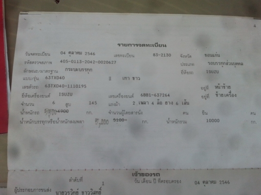 ขายรถประกอบตามรูปใช้งานปกติแชชซีเป็นหกล้อหัวยาวแปลงเป็นสิบล้อยังไม่ลงเล่มเอกสารครบ ขายรถประกอบตามรูปใช้งานปกติแชชซีเป็นหกล้อหัวยาวแปลงเป็นสิบล้อยังไม่ลงเล่มเอกสารครบ