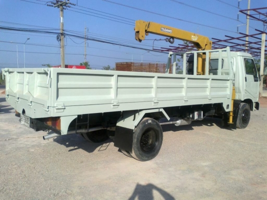 HINO 6   ล้อ  FC2W + เครน 2.9 ตัน สี่เหลียม เครื่อง 120 แรง พวงมาลัย Power ยาว 5.5 ม. (กระบะเหล็ก 4.8 เมตร) ขาย 630,000