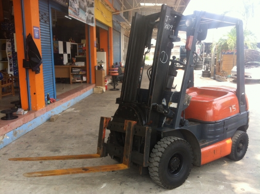 ขายฟอร์คลิฟต์  TOYOTA  6FGL15 ( เบนซิน) เกียร์ MT  งาหมุนได้รอบตัว ขอบคุณมากครับคุณอาร์ม