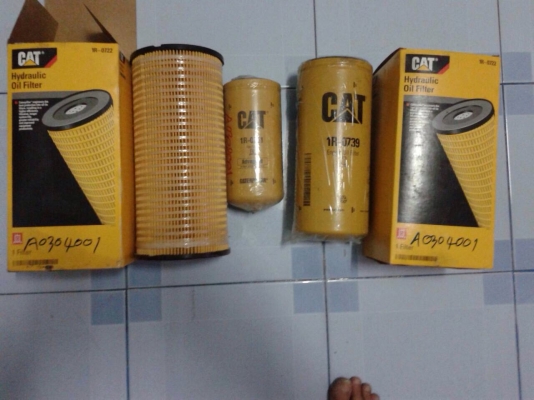 ขายกรองน้ำมันเครื่อง+กรองโซล่าและกรองไฮดรอลิก 2ลูก CAT ของแท้