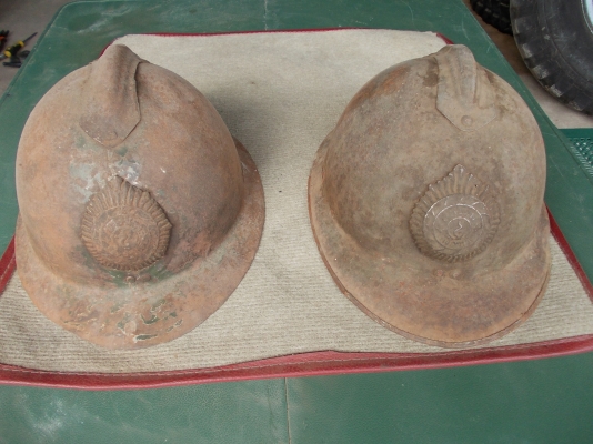 m601ขายหมวกเหล็กทหารยุดสงคราม อินโดจีนไทย-ฝรั้ง่ศษ  แท้ๆ