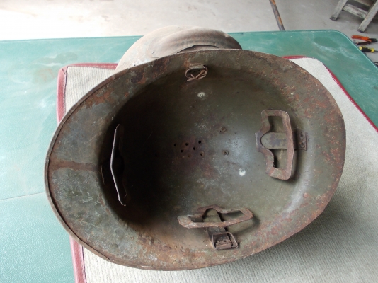 m601ขายหมวกเหล็กทหารยุดสงคราม อินโดจีนไทย-ฝรั้ง่ศษ  แท้ๆ