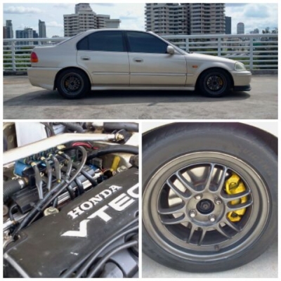 1996 HONDA, CIVIC 1.6 VTi-E โฉม ตาโต สีบรอนซ์ทอง เกียร์ออโต้ ติดแก๊ส LPG หัวฉีด 1996 HONDA, CIVIC 1.6 VTi-E โฉม ตาโต สีบรอนซ์ทอง เกียร์ออโต้ ติดแก๊ส LPG หัวฉีด