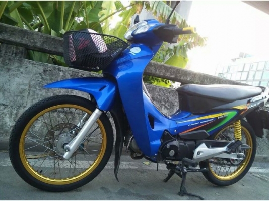 สตาร์ทมือ 125s ดิสก์หน้าหลัง ล้อเนียม digital ubox น้ำเงินดำ เครื่องดี กท5589