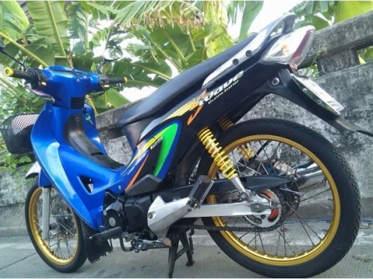 สตาร์ทมือ 125s ดิสก์หน้าหลัง ล้อเนียม digital ubox น้ำเงินดำ เครื่องดี กท5589