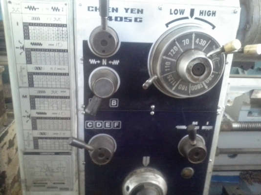 เครื่องกลึง CHEINYEH NL405Gx1000 ขนาด 6 ฟุต 4 เพลาเด้ง ระบบเกียร์บล็อค พร้อมมีเบรค กลึงเกลียวนิ้วและเกลียวมิลไม่ต้อง