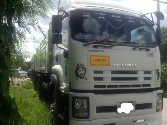 ขายรถ 24 ล้อพ่วงแม่-ลูกดัมพ์ ISUZU DECA 360 แรงม้าปี 2553 หางดัมพ์สามมิตร 3 คาน ราคา 3100000