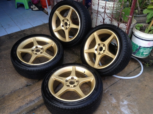 CARVING แท้ JAPANขอบ17กว้าง7นิ้วทั้ง4ลูกอ๊อฟ38 5รู114สีเดิมพร้อมยางสวยๆ