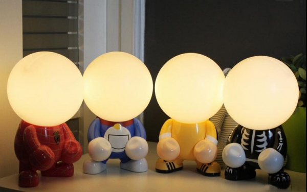 โคมไฟหัวกลมลายการ์ตูน