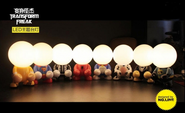 โคมไฟหัวกลมลายการ์ตูน