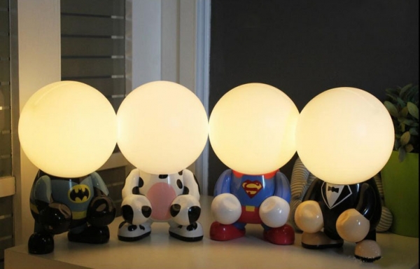 โคมไฟหัวกลมลายการ์ตูน