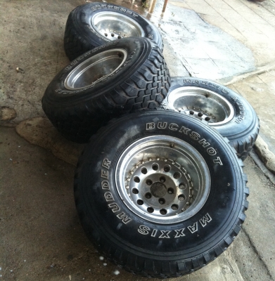 ล้อแม็ค หยดน้ำ หมุดครบ ขอบ 15 กว้าง 10 นิ้ว แม็กแท้ ทั้ง 4 ล้อ