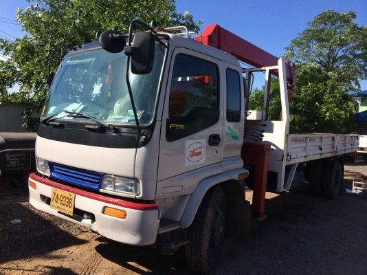 อีซูซุเดก้า195ติดเครน5ตันยาว7.2เมตรพร้อมใช้มากยางสวยเครื่องแห้งดี