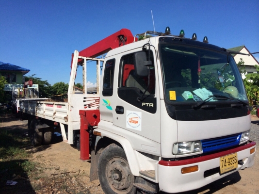 อีซูซุเดก้า195ติดเครน5ตันยาว7.2เมตรพร้อมใช้มากยางสวยเครื่องแห้งดี