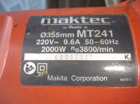 ขายแท่นตัดไฟเบอร์ 14 นิ้ว 2,000 วัตต์ Maktec รุ่น MT241