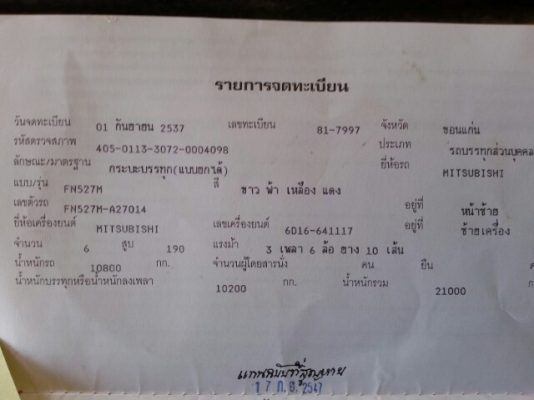 ขายMITSUBISHI FN527 M-A เครื่อง 195 แรง พ.เพาเวอร์ เบรกทิฟฟี่ สโลอินเตอร์ เอกสารพร้อมโอน ขายMITSUBISHI FN527 M-A เครื่อง 195 แรง พ.เพาเวอร์ เบรกทิฟฟี่ สโลอินเตอร์ เอกสารพร้อมโอน