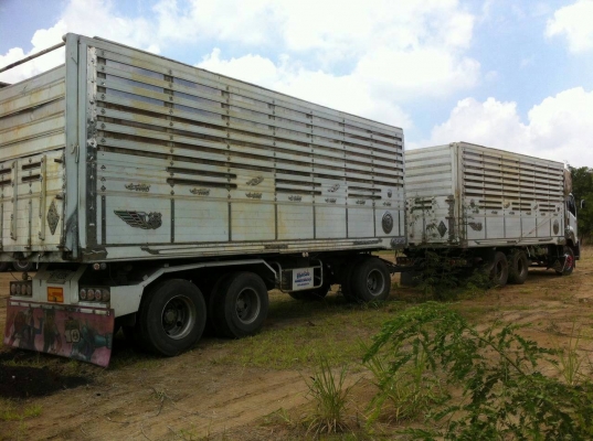 ขายรถ 22 ล้อพ่วงแม่-ลูกดัมพ์ ISUZU DECA 360 แรงม้าปี 2556 ดัมพ์คอกเกษตร ราคา 3250000