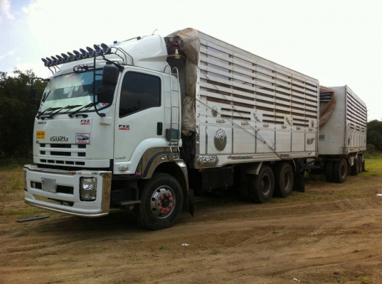ขายรถ 22 ล้อพ่วงแม่-ลูกดัมพ์ ISUZU DECA 360 แรงม้าปี 2556 ดัมพ์คอกเกษตร ราคา 3250000