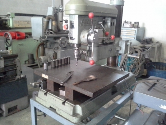 เครื่องแท่นสว่านเจาะ สวิงลึก ญี่ปุ่น ENKOH'S ระยะแขนสวิง 350 mm.ขายรวมแท่น สภาพเครื่องจักรพร้อมใช้งาน