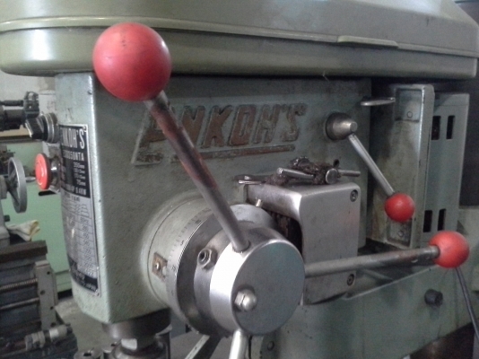 เครื่องแท่นสว่านเจาะ สวิงลึก ญี่ปุ่น ENKOH'S ระยะแขนสวิง 350 mm.ขายรวมแท่น สภาพเครื่องจักรพร้อมใช้งาน