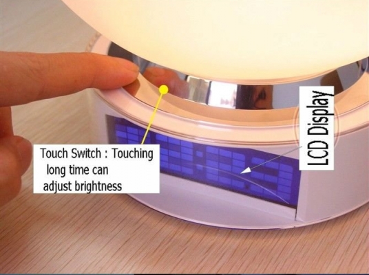 นาฬิกาโคมไฟสัมผัสทรงกลม