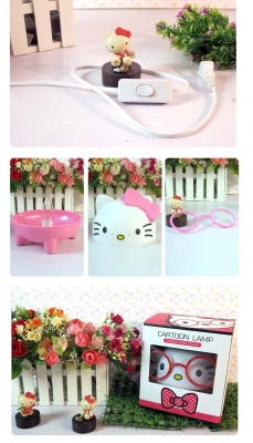 โคมไฟตั้งโต๊ะตัวกลม hellokitty