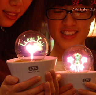 โคมไฟกระถางต้นไม้ I LOVE YOU