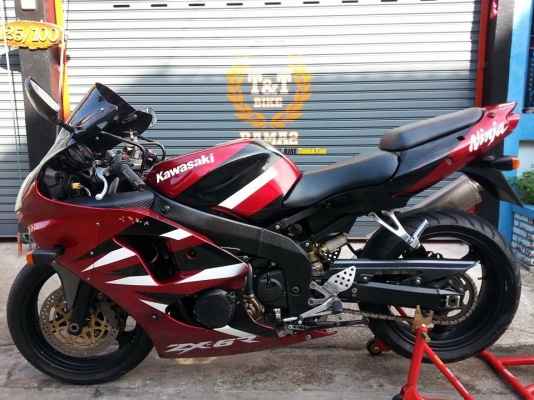 ต้ำพระราม2 ขาย KAWAZAKI ZX6R ปี2005 อินวอย สรรพสามิตสภาพดีมากวิ่ง2XXXXโล