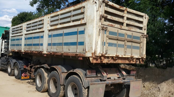 หางเทรเลอร์ดั้ม 3 เพลาแท้ๆ ยาว 9เมตร จากโรงงานสามมิตร ทะเบียน3เพลาแท้ถูกต้อง