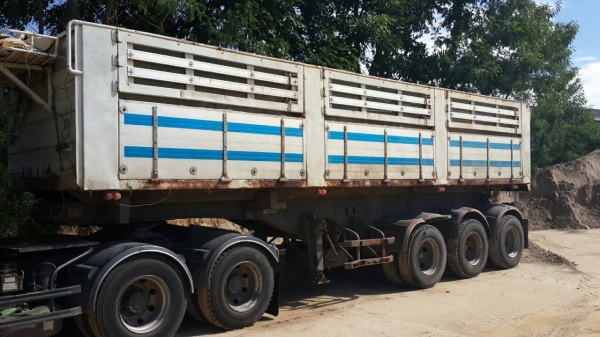 หางเทรเลอร์ดั้ม 3 เพลาแท้ๆ ยาว 9เมตร จากโรงงานสามมิตร ทะเบียน3เพลาแท้ถูกต้อง