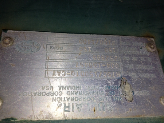 ขายเครื่องลม sullair 750 cfm 150 psi