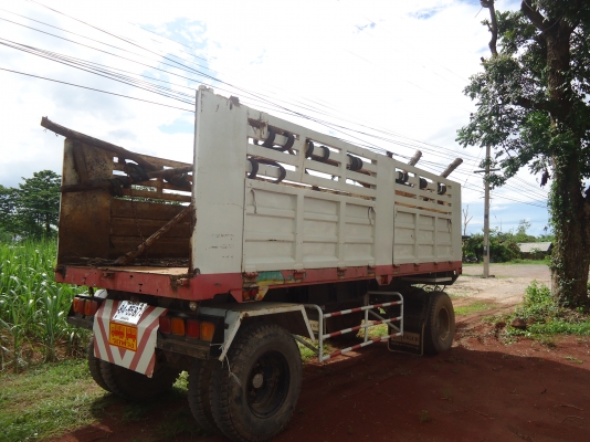 ขายด่วนหางพ่วงดรั้ม2เพลาสภาพพร้อมใช้งานยางดี8เส้นปี35
