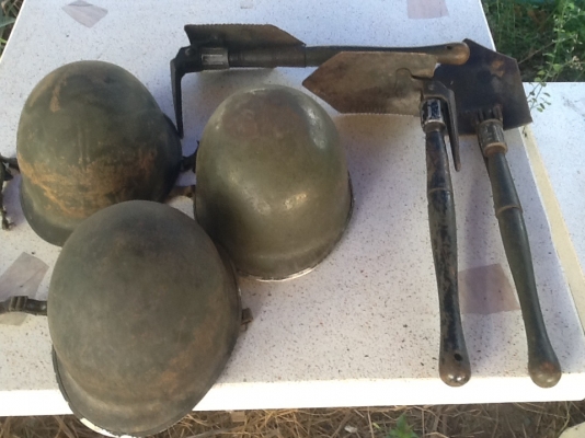 หมวก/พลั่วทหารเก่าอเมริกา