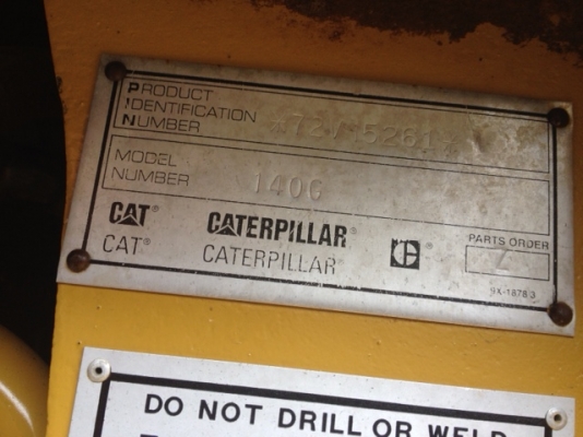 รถเกรด Caterpillar 140G #72V15261 นำเข้าจากอเมริกา สนใจโทร. 080-6565422 (หนิง)