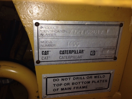 รถเกรด Caterpillar 140G #72V15261 นำเข้าจากอเมริกา สนใจโทร. 080-6565422 (หนิง)