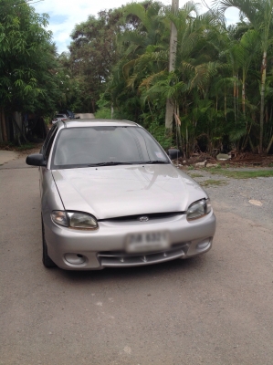 ขายรถเก๋ง HYUNDAI ACCENT เครื่อง 1500 เกียร์ auto น้ำมัน + แก๊สหัวฉีด ภายในสวย ทะเบียนพร้อม