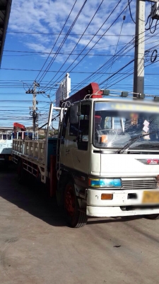 ขายรถบรรทุกติดเครน HINO FF3HPLA เครื่อง HO7D 195 แรง เครน 5 ตัน ช่วงยาว 7.20 เมตร ทะเบียนพร้อม